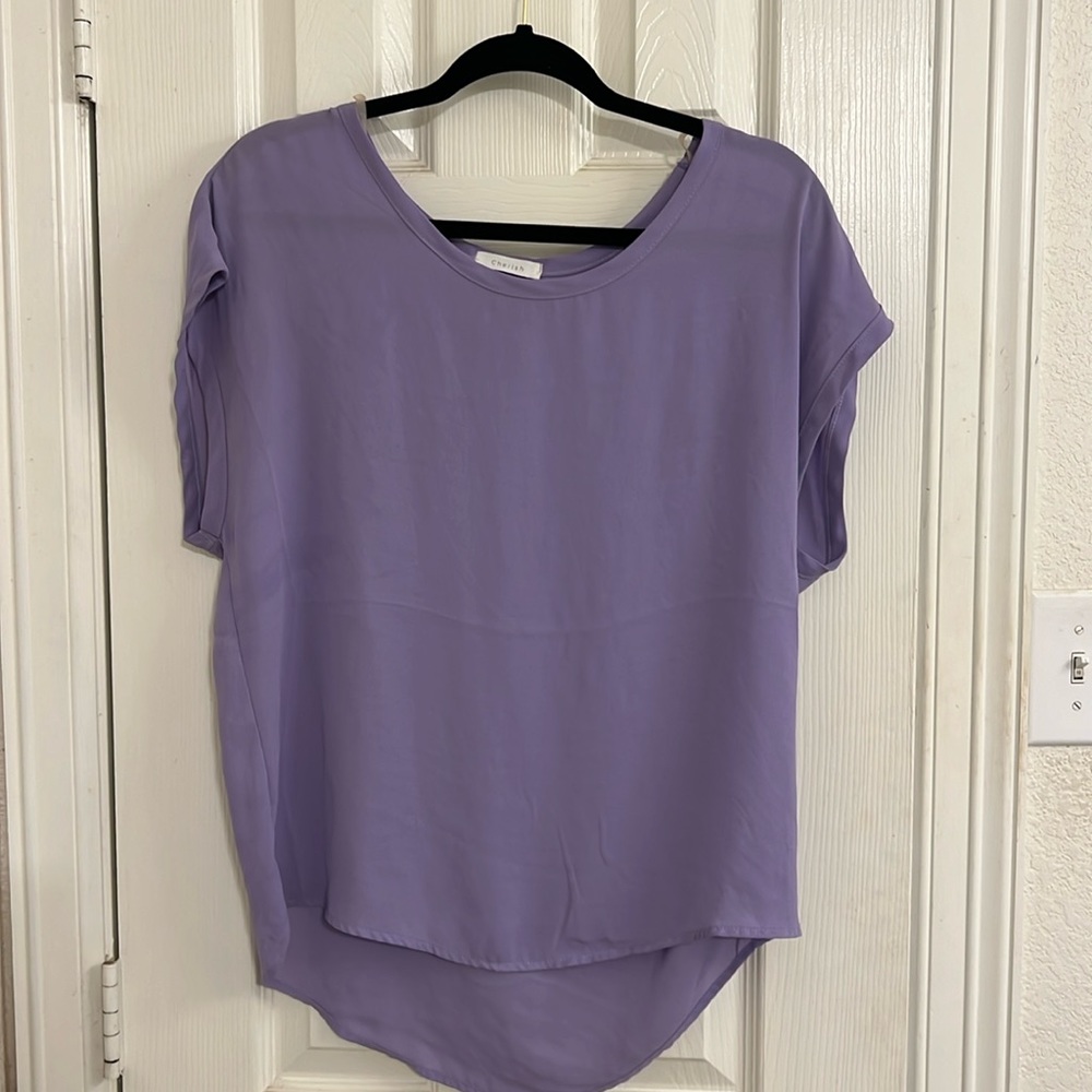 Purple Chiffon Top